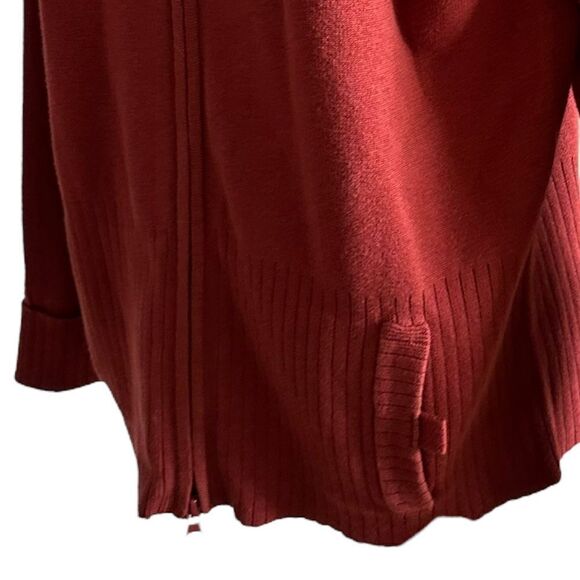 Covington ~Women’s Rust Color Zipped Sweater Jacket ~ Made in Japan ~ size L - Picture 5 of 12